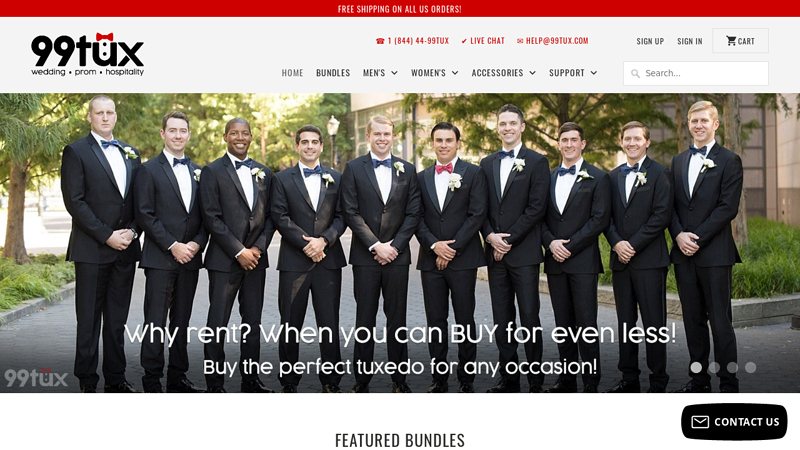 Buy The Perfect Tuxedo For Any Occasion! Starting from $169.99 | 99tux