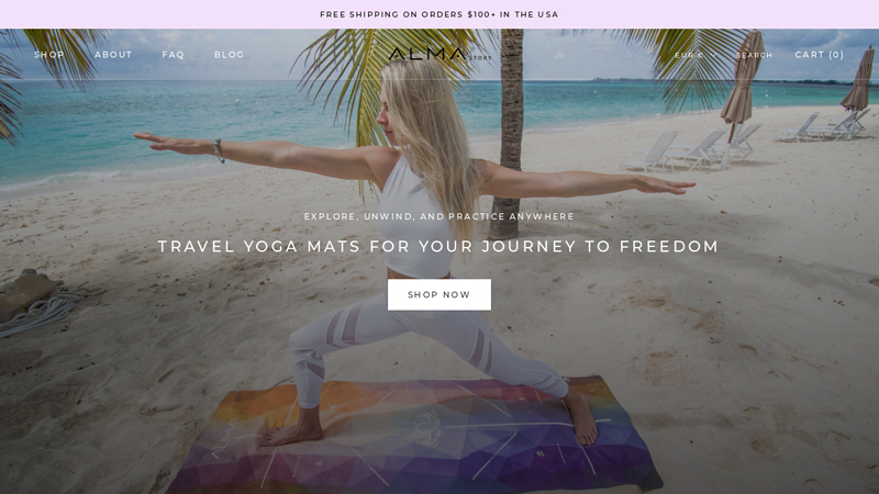 Alma Travel Yoga Mat - foldable, ultra-light, eco-friendly Travel Mat C Alma Story