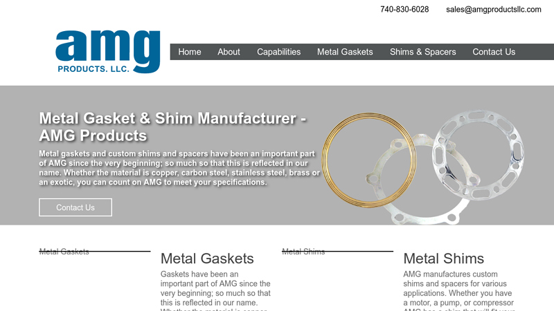 Metal Gaskets & Shims - Industrial Manufacturer AMG Products