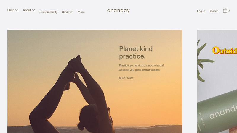 Ananday | Planet Kind Yoga. To support body and planet.