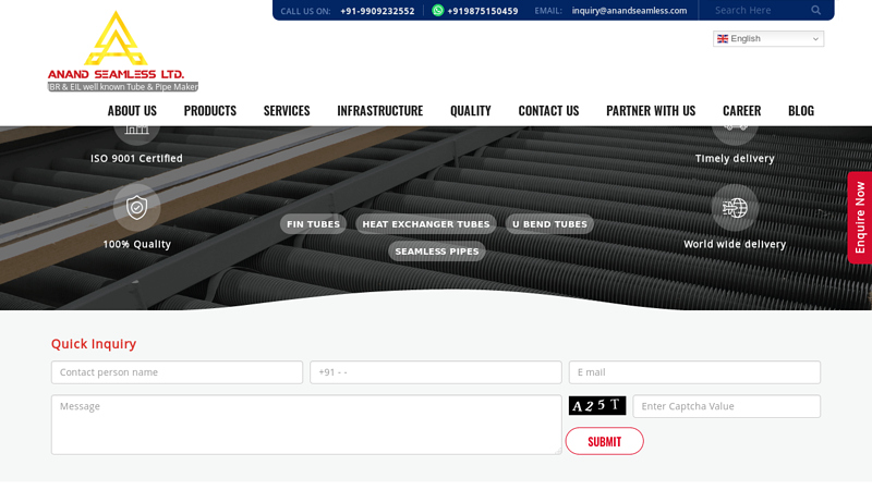 Seamless Tubes Manufacturers and Exporters in India