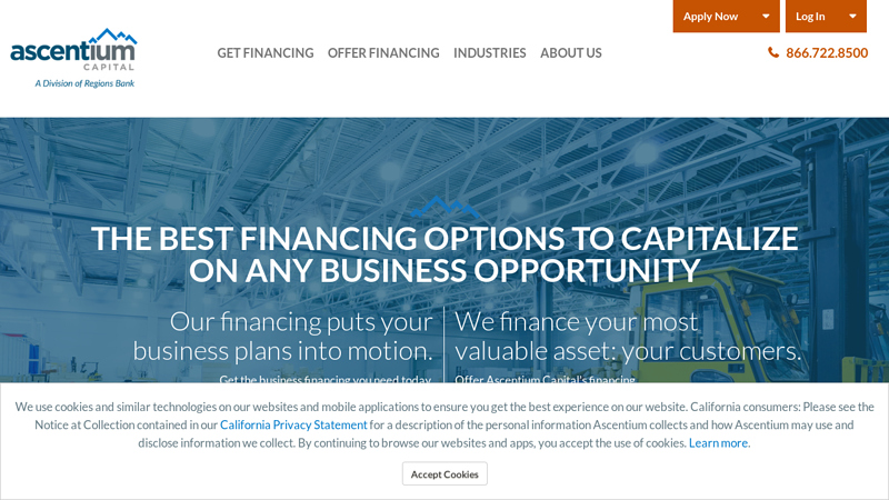 Ascentium Capital Equipment Financing, Leasing & Working Capital Loans