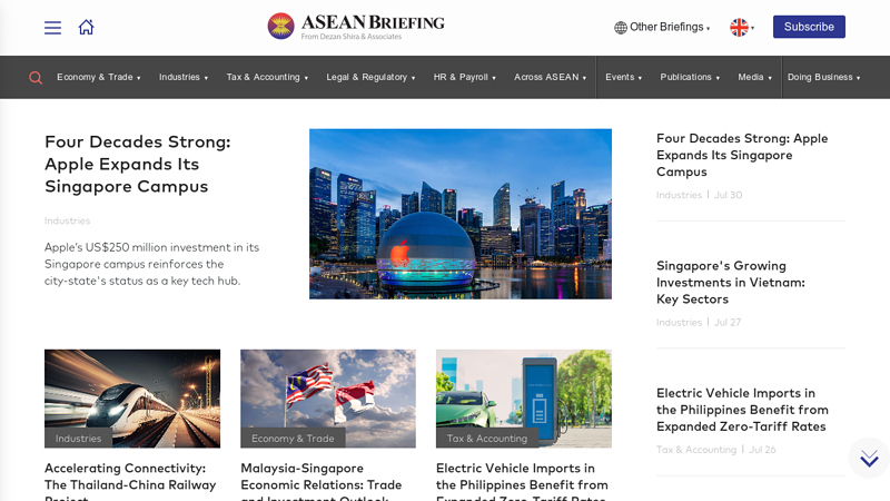 Business, Legal, Tax, Investment, Accounting News | ASEAN Briefing