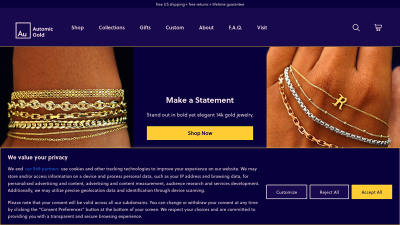 Radically Wearable Pure Gold | Automic Gold New York