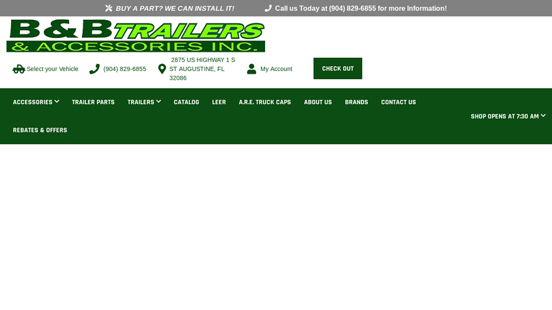 B&B Trailers and Accessories - Boat Trailers, Trailer Repair, Truck Accessories, Toppers, Truck Caps and Shells, Bed Cover, Tonneau Covers