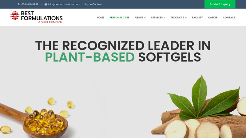 Best Formulations - Dietary Supplement Contract Manufacturer of softgels, tablets, capsules, powders, teas, custom formulations, raw material sourcing, packaging