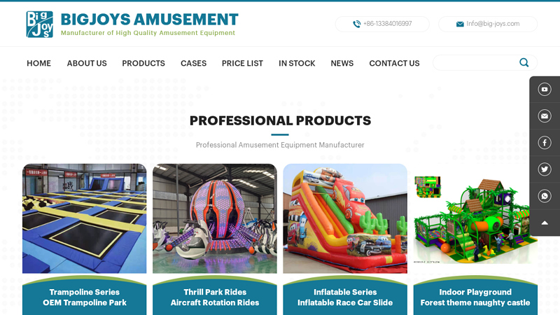 Amusement Park Rides,BungeeTrampoline,Trampoline Park,Climbing Wall,Indoor Soft Playground,Rope Course,Inflatable bounce house,Inflatable Combo With Slide,Inflatable Slide Factory | China Manufacturer Zhengzhou BigJoys Amusement