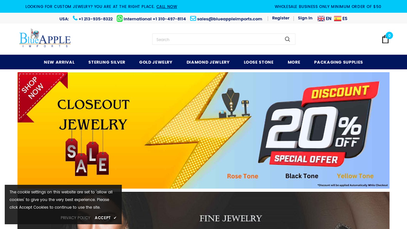 Wholesale Fine Jewelry Manufacturer And Supplier - Blue Apple Imports