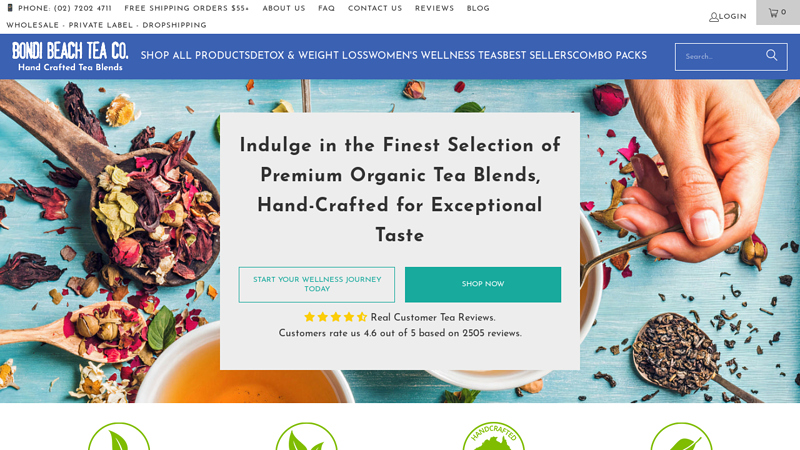 Bondi Beach Tea: Organic Teas for Wellness - Wholesale & Dropshipping; Bondi Beach Tea: Organic Teas for Wellness - Wholesale & Dropshipping