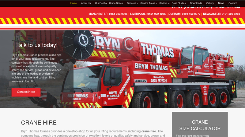 Crane Hire, Crane Hiring & Lifting Services C Bryn Thomas Cranes