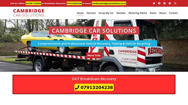 Vehicle Recovery & Scrap My Car in Cambridgeshire