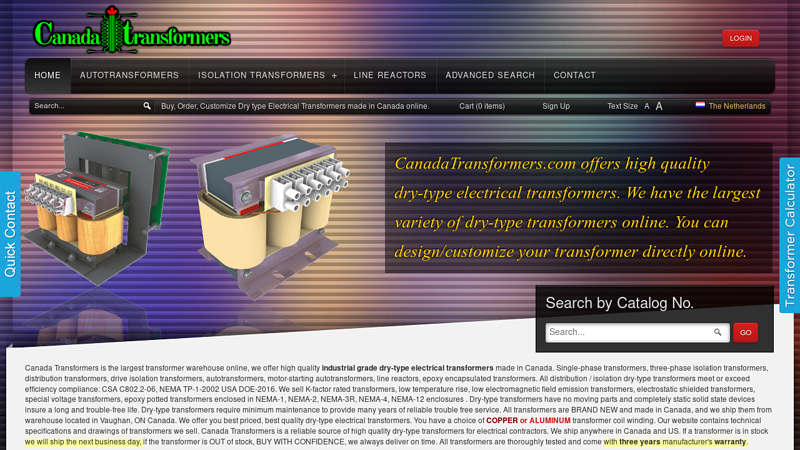 Canada Transformers dry-type electrical transformers, autotransformers, reactors