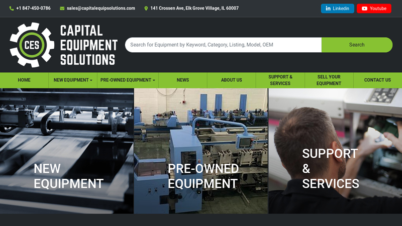 Capital Equipment Solutions, Inc. - Specializing In Pre-Owned Equipment Sales And Equipment Services
