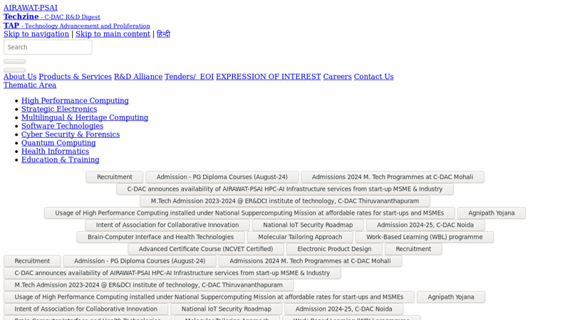 C-DAC: Centre for Development of Advanced Computing, India