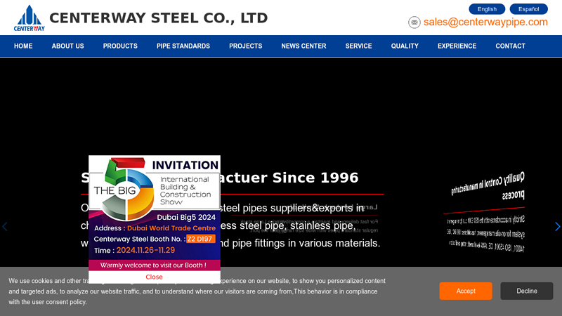 Centerway Steel Co., Ltd,Seamless Steel Pipe,OCTG Pipe Manufacturers
