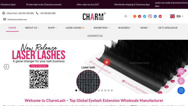 CharmLash C Top Global Eyelash Extension Wholesale Manufacturer