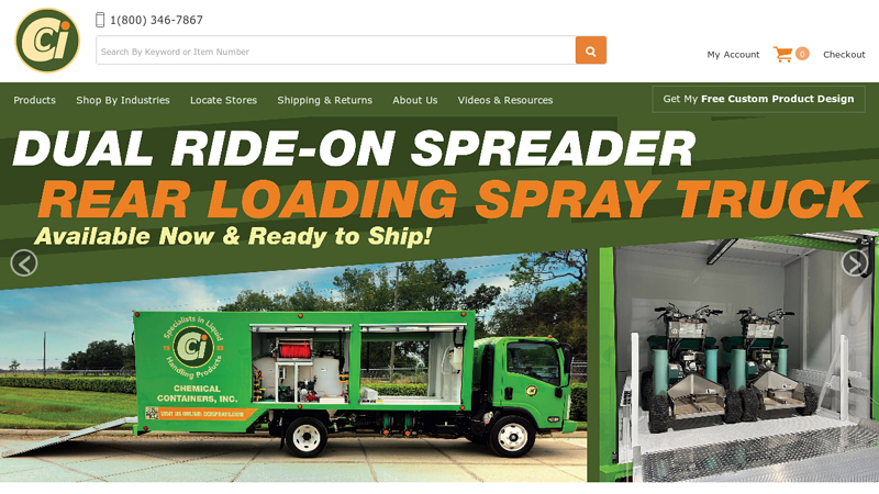 Plastic Tanks, Spray Equipment & Parts Sold by Chemical Containers, Inc.