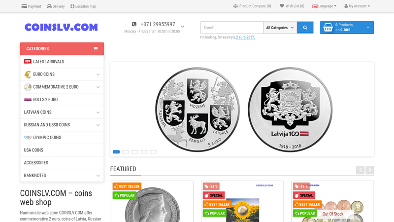 COINSLV.COM online shop