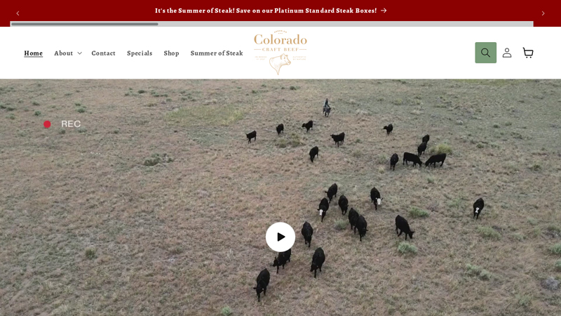 The finest Coloradan beef shipped direct and nationwide from our ranch C Colorado Craft Beef