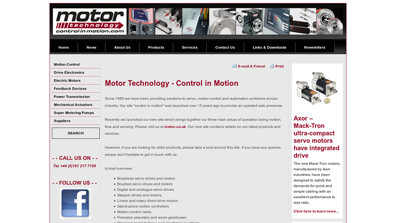 Control in Motion - providing solutions to servo, motion control and automation problems across industry