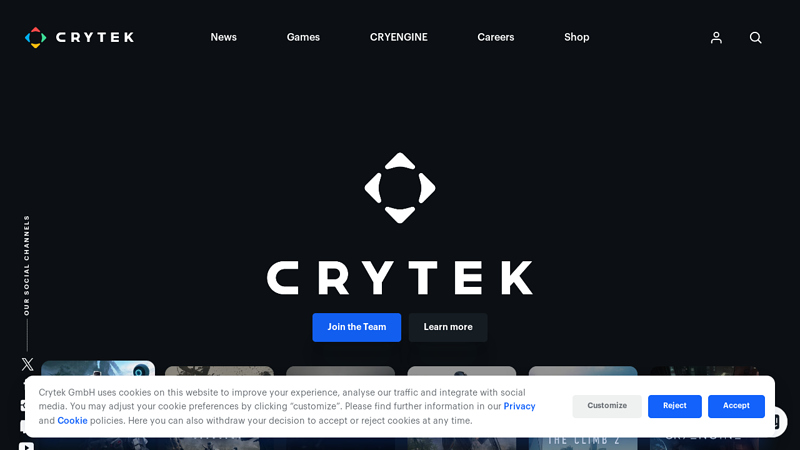 Crytek - video game developer, makers of CRYENGINE