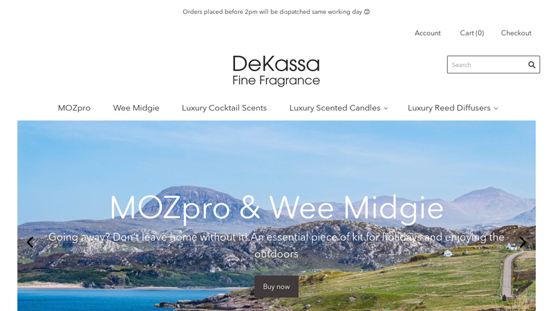 Luxury scented candles and reed diffusers for gorgeous gift ideas C DeKassa Fine Fragrance