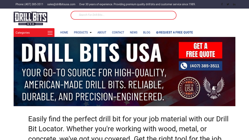 Premium Quality Cutting Tools & Drill Bits Provider - Drill Bits USA