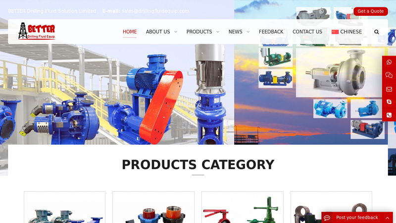 BETTER Drilling Fluid Solution Limited - Mission Magnum Pump, MCM250 Centrifugal Pump Manufacturer, Solid Control, Fluid Control, DEMCO Butterfly Valves, Hammerseal Unions Factory