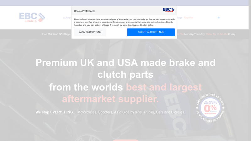 EBC Brakes Direct | EBC Brake Pads | EBC Brake Discs