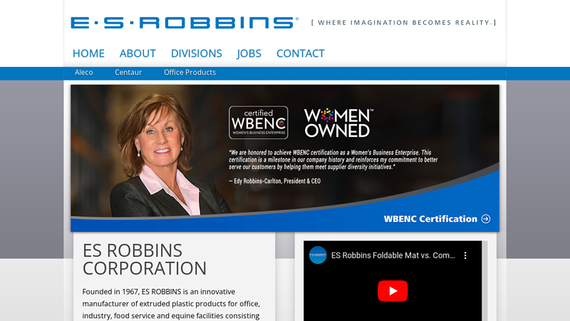 Welcome - ES Robbins Corp: Creative Plastic Extrusion Manufacturing Plant