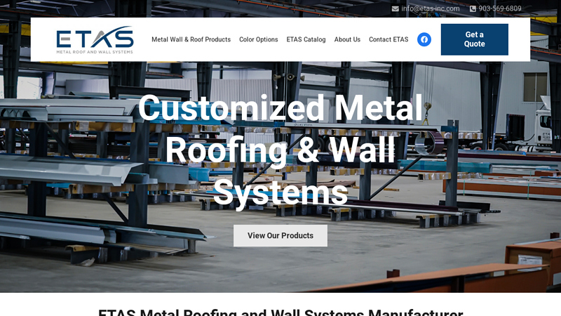 Custom Metal Roofing and Wall Systems | ETAS Metal Roofing