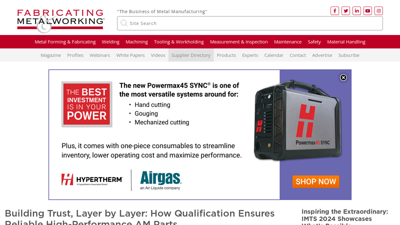 Home | The Business of Metal Manufacturing | Fabricating & Metalworking
