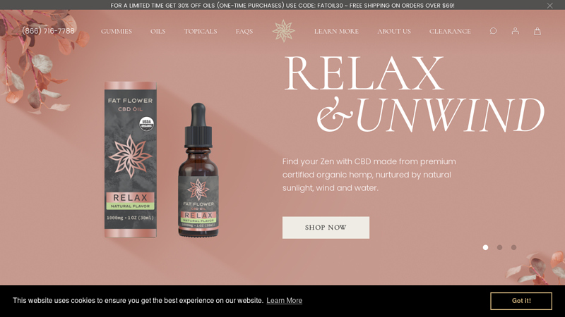 Fat Flower Hemp Oil and Topicals with CBD, CBG and CBDV