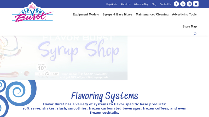 Manufacturer of Flavor Stripe Soft Serve Ice Cream Machines | Flavor Burst