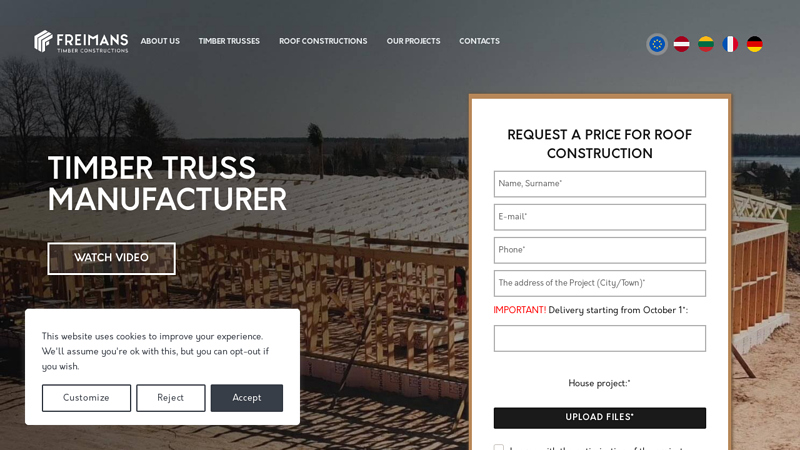 Timber Truss Manufacture and Design | Freimans.com
