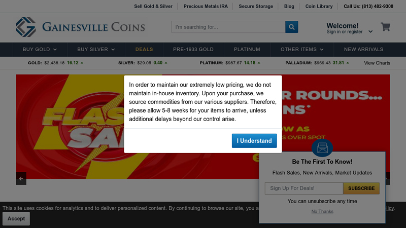 Buy Silver Coins, Silver Bullion and Buy Gold | Gainesville Coins ?