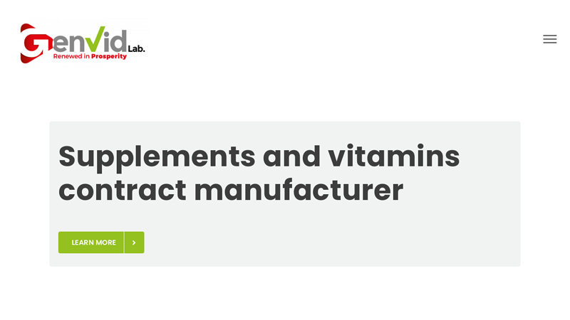 GenVid Lab Contract Manufacturing & Private Label Supplements