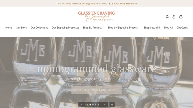 Glass Engraving by Jennifer | Thirsty and Vine Etched Glassware; Glass Engraving by Jennifer | Thirsty and Vine Etched Glassware