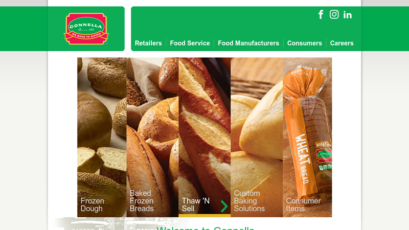 Frozen Dough, Baked Fresh and Frozen Breads, Retail Bread | Gonnella Baking Co