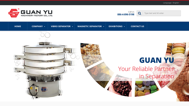 Guan Yu Machinery Factory Co., Ltd. | Guan Yu - professional manufacturer which specialized in highly efficient vibration separators and powerful iron-removers.