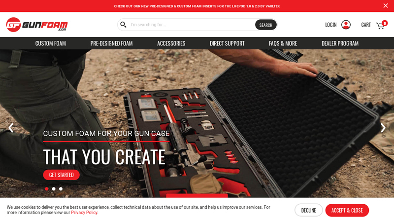 Custom Gun Foam Inserts for Cases | GunFoam.com