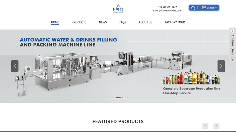 Liquid filling machine capping machine labeling machine and packing machine