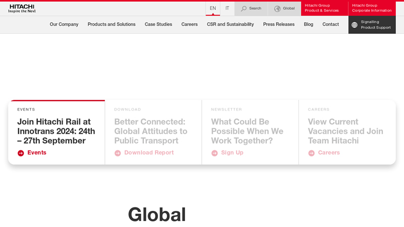 Global Integrated Rail Solutions | Rail Products | Hitachi Rail