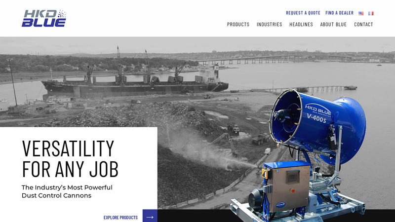 HKD Blue - The Industrys Most Powerful Dust Control Cannons