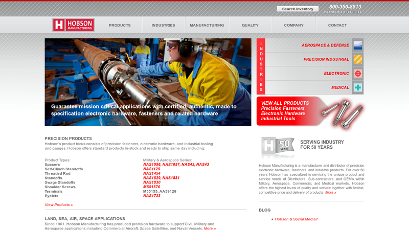 Hobson Manufacturing | Electronic Hardware Manufacturer & Distributor