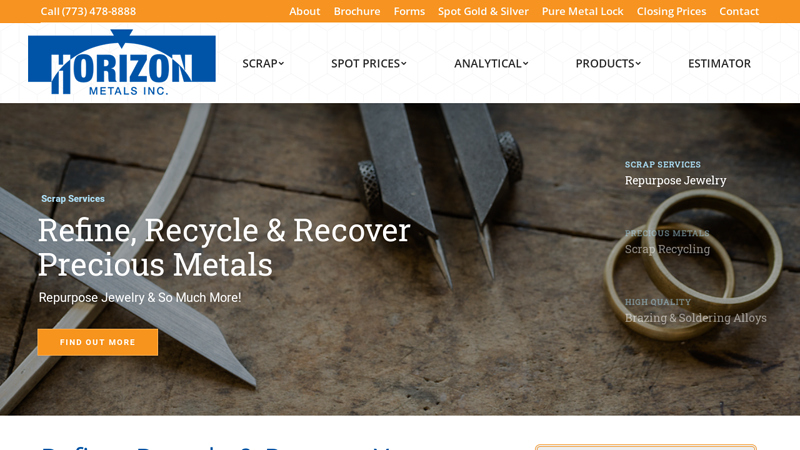 Horizon Metals Gold Refiner | Gold Recycler | Recycling in Chicago IL