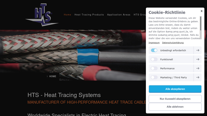 MANUFACTURER OF HIGH-PERFORMANCE HEAT TRACE CABLES - HTS - Heat Tracing Systems