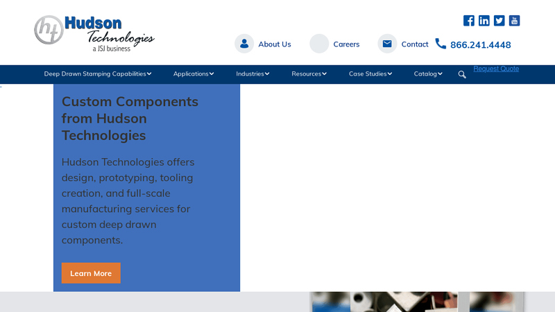 Deep Drawn Metal Manufacturing - Hudson Technologies