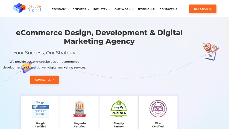 eCommerce Website Design & Development Company - Icecube Digital