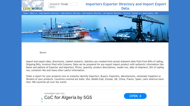 Importers Exporter Directory, Import Export Data and List of India, US, UK.
